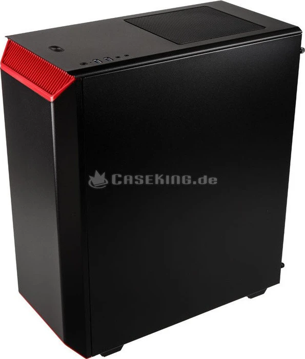 Phanteks Eclipse P300 schwarz/rot, Glasfenster
