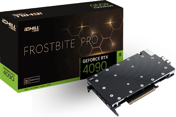 INNO3D GeForce RTX 4090 iCHILL Frostbite Pro, 24GB GDDR6X, HDMI, 3x DP