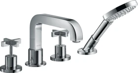 Hansgrohe Axor Citterio 4-Loch Wannenkombination mit Kreuzgriff brushed bronze