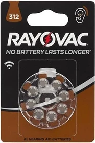 Rayovac Acoustic 312 (PR41/PR736), 8er-Pack