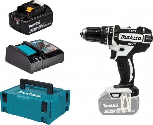 Makita DHP482RG1JW Akku-Schlagbohrschrauber inkl. MAKPAC + Akku 6.0Ah