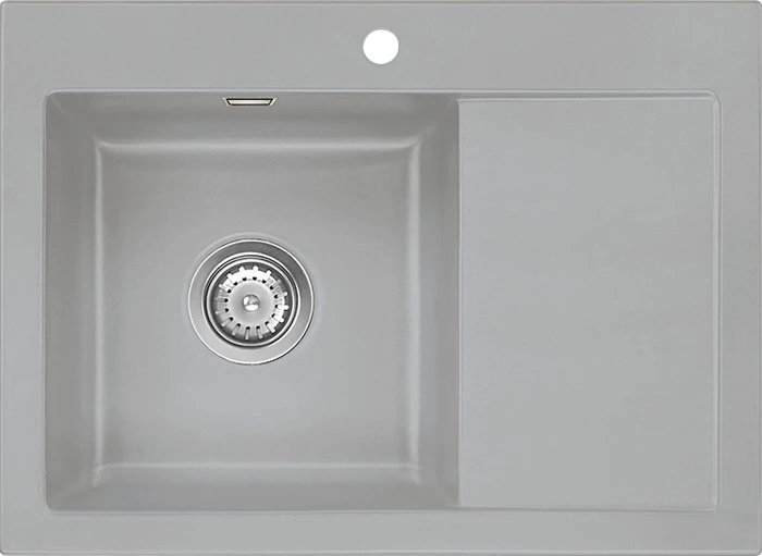 systemceram Mera 70 F Einbau Becken links titan
