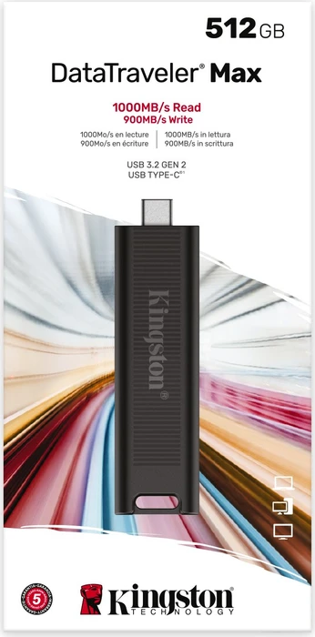 Kingston DataTraveler Max 512GB, USB-C, USB 3.2 Gen 2×1