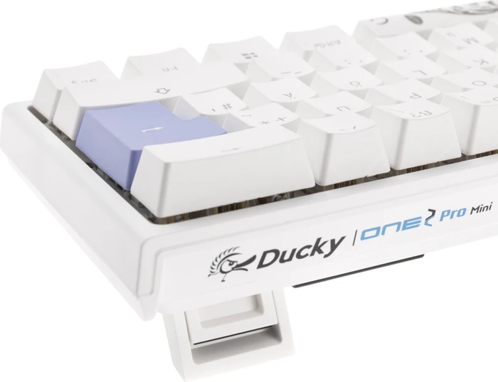 Ducky One 2 Pro Mini, PBT, weiß, LEDs RGB, MX RGB BLUE, USB, DE