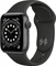 Apple Watch Series 6 (GPS) 40mm Aluminium space grau mit Sportarmband schwarz Vorschaubild