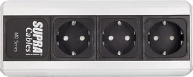 Supra Cables LoRad MD02-EU MK3 mit Netzfilter, 3-fach, silber/schwarz