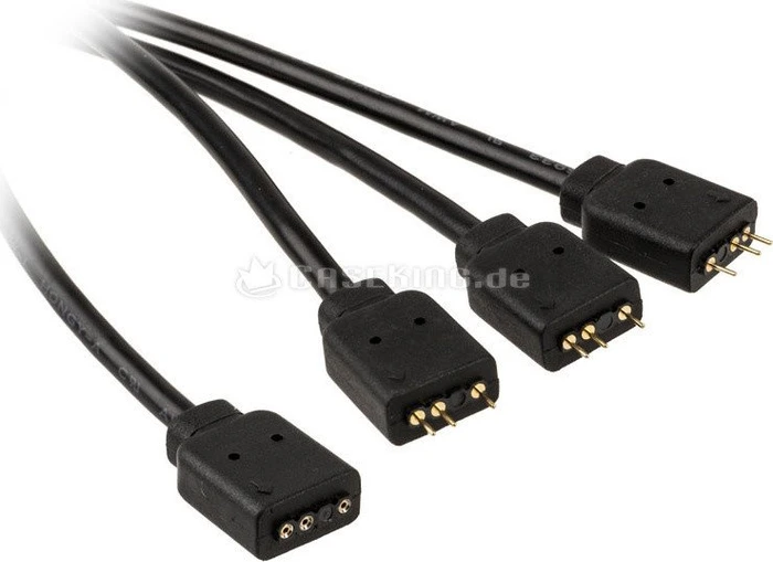 Akasa Addressable RGB LED Splitter Kabel, 3-fach, 50cm, schwarz
