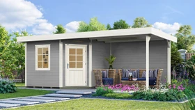 Weka 213 B 593x298cm Gartenhaus grau