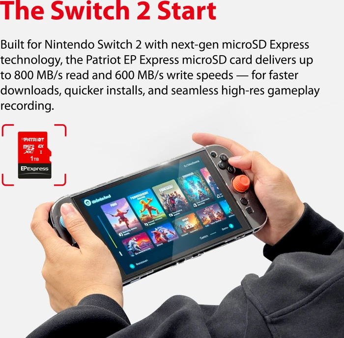Patriot EP Express R800/W600 512GB, UHS-I U3, A1, Class 10, SD Express EX I