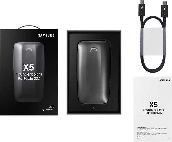 Samsung Portable SSD X5, 1TB, Thunderbolt 3 / USB-C 3.1