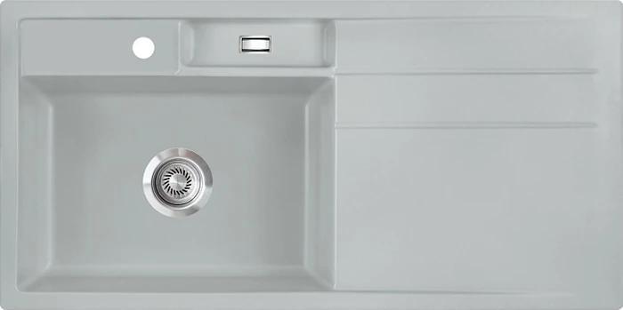 systemceram Bela 100 F Einbau Becken links titan