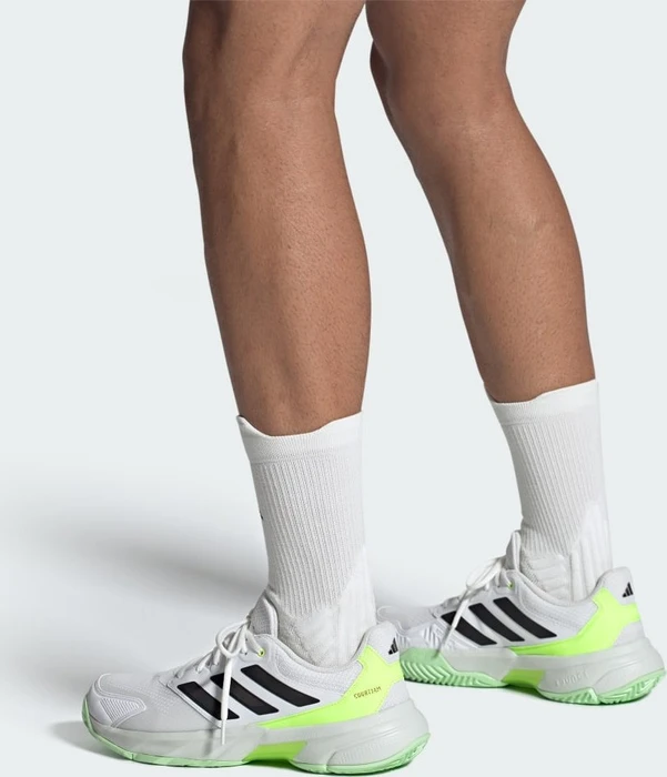 adidas CourtJam Control 3 cloud white/core black/lucid lemon