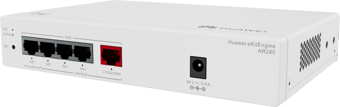 Huawei eKit SME Network eKitEngine AR280, 5x RJ-45, 41W PoE+ Desktop Gigabit Router, 5x RJ-45, 41W PoE+