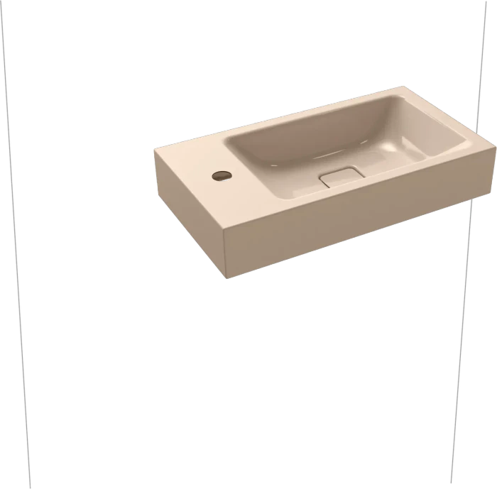 Kaldewei Cono 3073 Wandwaschtisch 55x30x10cm, mit Hahnloch links, bahamabeige