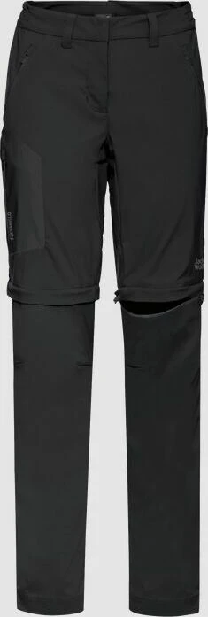 Jack Wolfskin Overland Zip Away Zip-Off Hose lang schwarz (Damen)