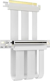 Glotrends Riser Kabel, gewinkelt, PCIe 5.0, 250mm, weiß
