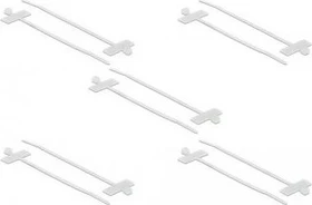 DeLOCK Kabelbinder mit Beschriftungsfeld, 2.5mm, 100mm, weiß, 10 Stück