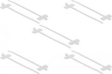 DeLOCK Kabelbinder mit Beschriftungsfeld, 2.5mm, 100mm, weiß, 10 Stück