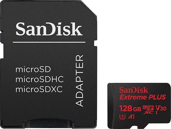 SanDisk Extreme PLUS R100/W90 128GB Kit, UHS-I U3, A1, Class 10
