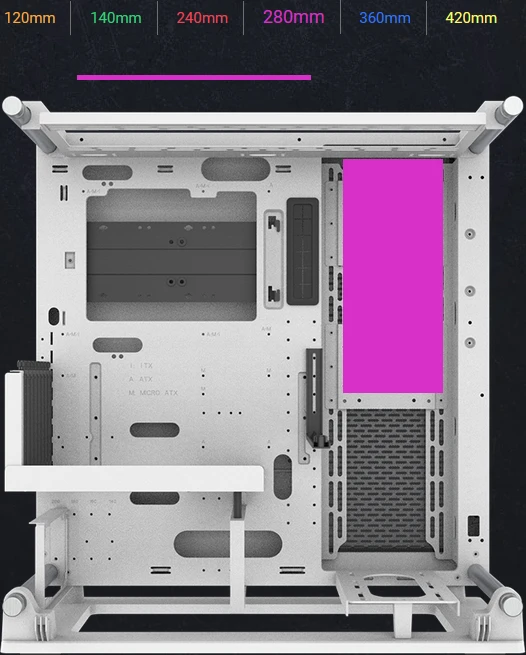 Thermaltake Core P3 TG Pro Snow Edition, weiß, Glasfenster