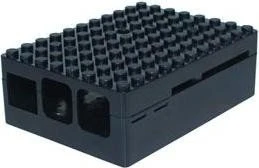 Multicomp Pi-Blox Raspberry Pi Gehäuse für Raspberry Pi 1 Modell B+/2 Modell B/3 Modell B/3 Modell B+, schwarz