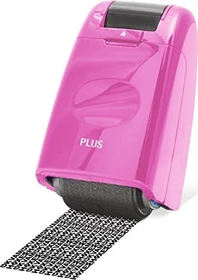 PLUS Japan Datenschutzstempel Camouflage, 47x74mm, pink