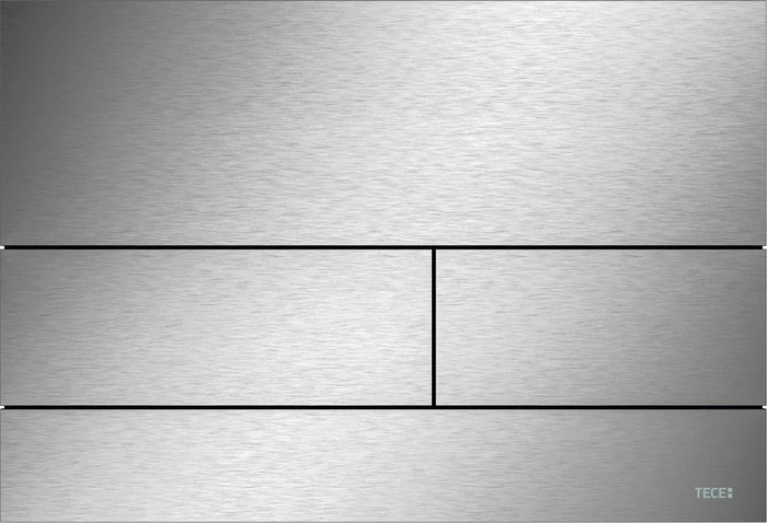 TECE TECEsquare WC-Betätigungsplatte Glas für Zweimengentechnik 220x150x11mm edelstahl gebürstet
