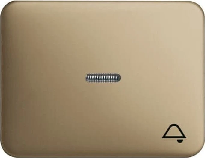Busch-Jaeger Alpha Wippe mit Aufdruck mit kleiner transparenter Kalotte, bronze