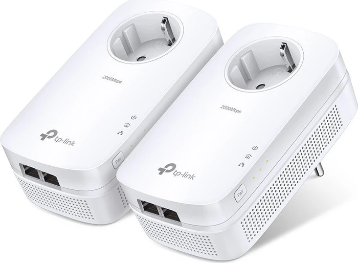 TP-Link Powerline AV2000 Passthrough Starter Kit, HomePlug AV2, 2x RJ-45, 2er-Pack