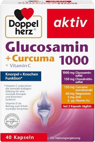 Doppelherz aktiv Glucosamin + Curcuma 1000 Kapseln, 40 Stück