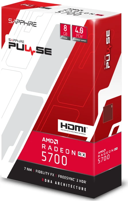 Sapphire Pulse Radeon RX 5700 8G, 8GB GDDR6, HDMI, 3x DP, lite retail