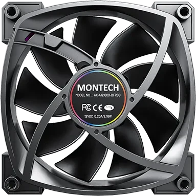 Montech AX120 PWM ARGB schwarz, 120mm