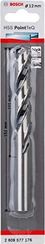 Bosch Professional HSS PointTeQ Spiralbohrer, 12x101x151mm, 1 Stück