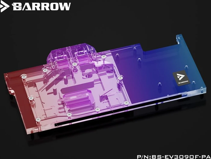Barrow NVIDIA RTX 3090 LRC 2.0 Full Coverage GPU Water Block, EVGA 3090 FTW3