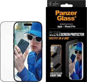 PanzerGlass Screen Protector Ultra-Wide Fit w. Fastfit In-A-Box für Apple iPhone 17 Pro