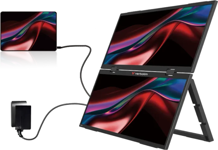 Verbatim Portable Dual Monitor Essentials, 15.6"