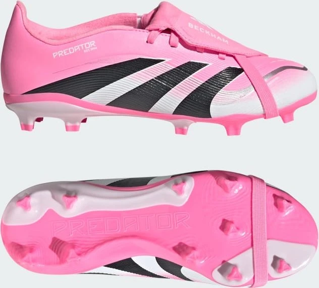 adidas Predator League Fold-Over Tongue FG/MG beam pink/core black/cloud white (Junior)