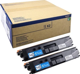 Brother Toner TN-329CTWIN cyan hohe Kapazität, 2er-Pack