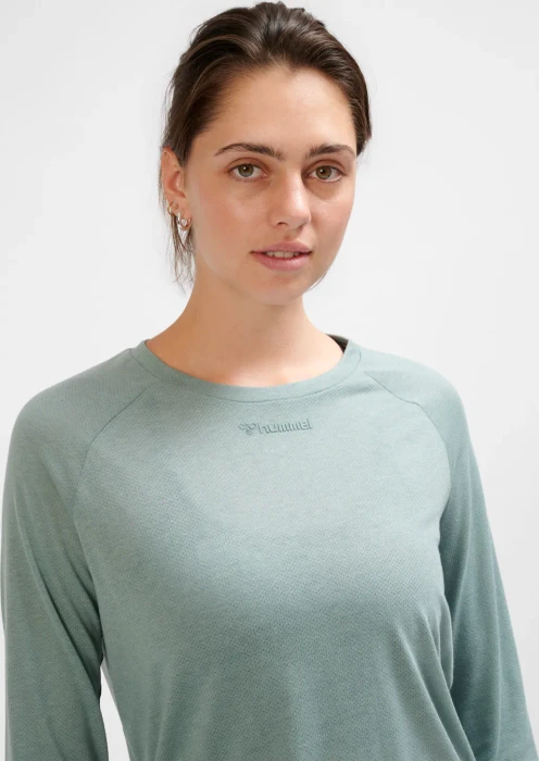 hummel MT Vanja Funktionsshirt langarm chinois green (Damen)