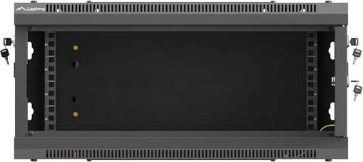 Lanberg WF01 Series 19" Wandschrank 4HE, hängend, Flatpack, Stahltür, IP20, RAL 9004, 600mm tief