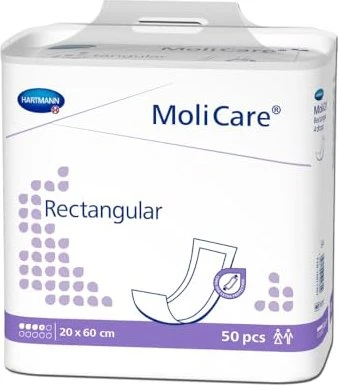 Hartmann MoliCare Rectangular 4 Tropfen Hygieneeinlage, 20x60cm, 50 Stück