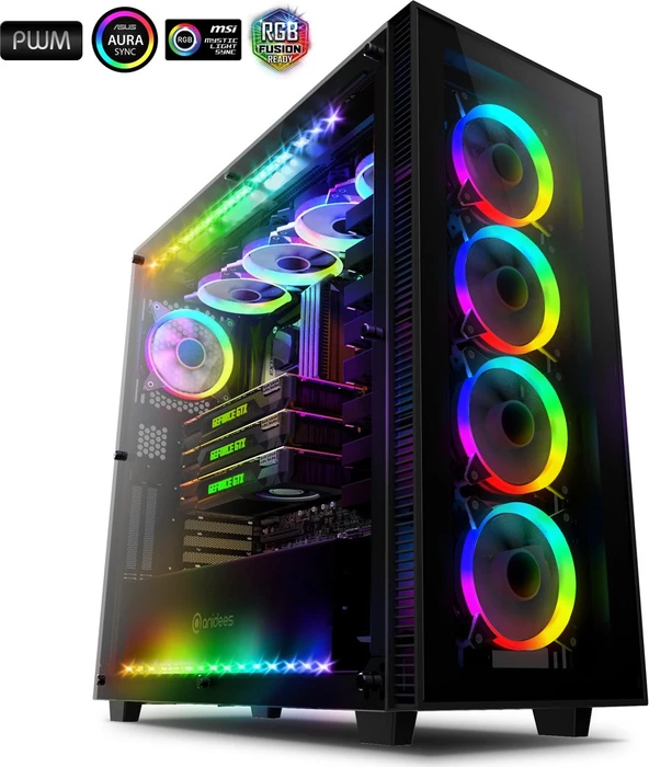 anidées AI-Crystal XL AR 3, schwarz, Glasfenster