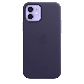 Apple Silikon Case mit MagSafe für iPhone 12/iPhone 12 Pro dunkelviolett
