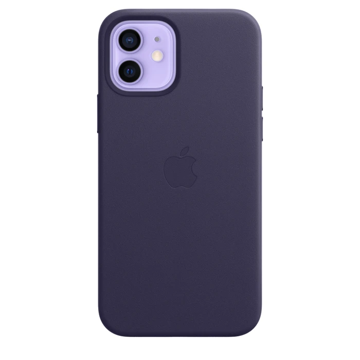 Apple Silikon Case mit MagSafe für iPhone 12/iPhone 12 Pro dunkelviolett