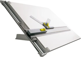 Aristo Studio Zeichenmaschine mit Tisch ZMT Zeichentisch A1, grau, Schnellzeichenkopf, 4-stufig