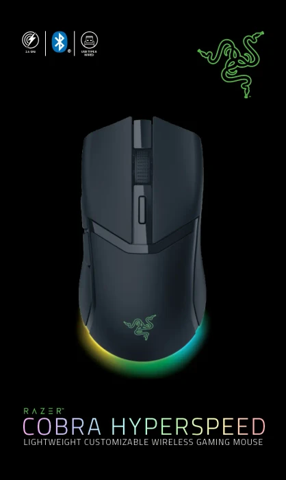 Razer Cobra HyperSpeed schwarz, USB/Bluetooth