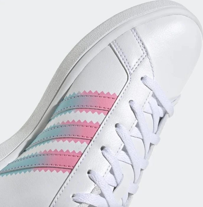 adidas Grand Court Base Beyond cloud white/bliss pink/bliss blue (Damen)