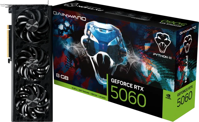 Gainward GeForce RTX 5060 Python III, 8GB GDDR7, HDMI, 3x DP