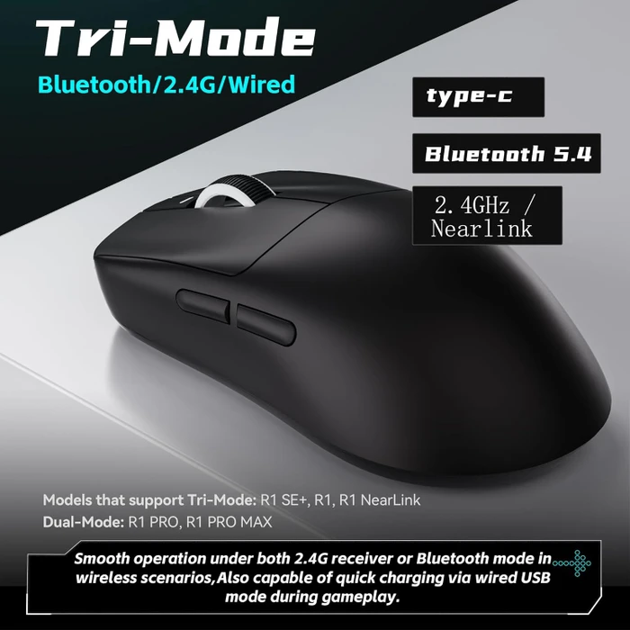 ATK VXE Dragonfly R1 Pro Max Wireless Gaming Maus, schwarz, USB