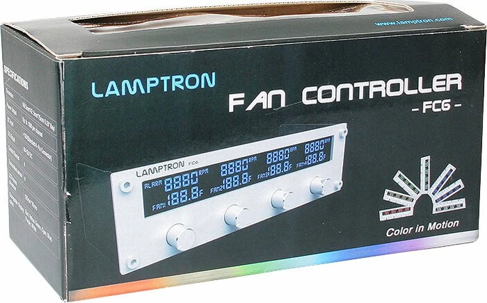Lamptron FC6, 5.25" Lüftersteuerung, 4-Kanal, silber
